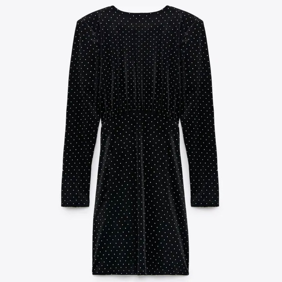 Zara Beaded Velvet Dress - Picture 3 of 9